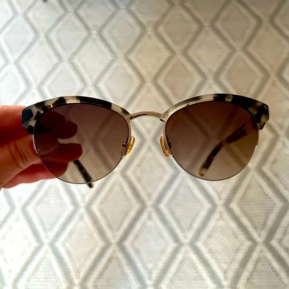 Kate Spade Brown Tortoise Half Rim Wayfarer Eyeglasses Ziba/S JDW Y6 53 19 135 - Picture 1 of 6